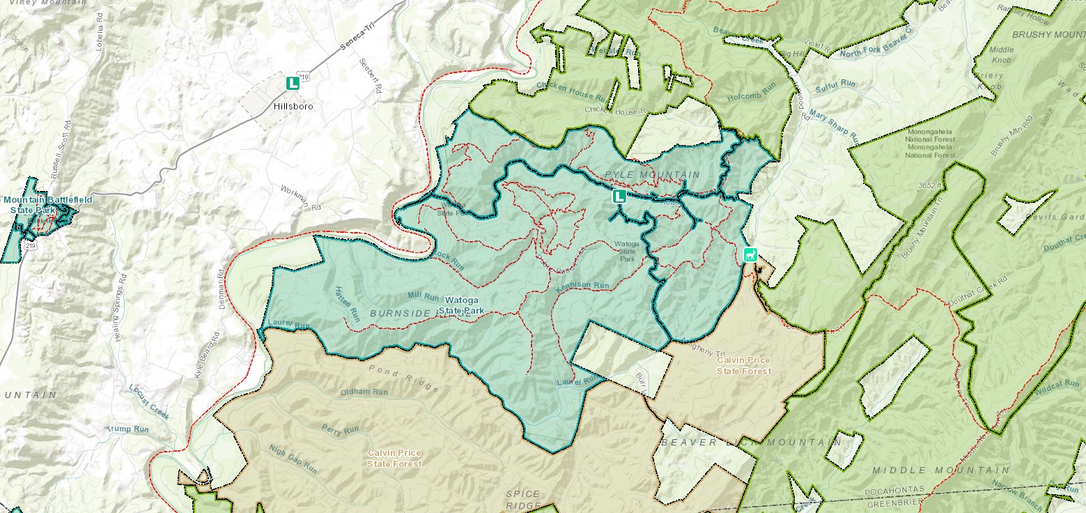 Watoga State Park Campground Map Watoga State Park - West Virginia State Parks - West Virginia State Parks