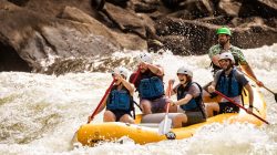 A group enjoying a day on the rapids