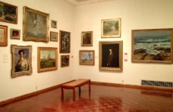 Shot of an art display inside the Huntington Museum of Art