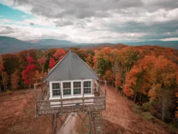Thorny Mountain Fire Tower at Seneca State Forest during the fall.