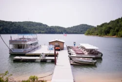 Guest point-of-view before venturing aboard the Princess for a water cruise at Tygart Lake State Park during the summer.