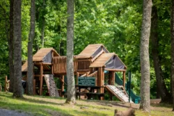 Playground equipment featured near the picnic area of Tygart Lake State Park for the little ones to enjoy.