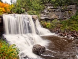 Closeup of the waterfall at Blackwater Falls State Park