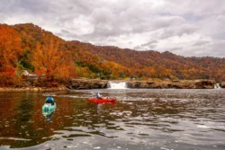 Fall fishing in kayaks