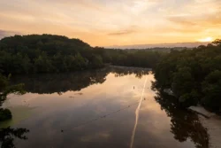 Cacapon Resort State Park has two small lakes for fishing. Both are stocked with trout each spring, but bass, catfish, and bluegill can also be caught.