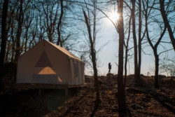 Cacapon Resort does not offer traditional camping in the park, but guests can experience glamping fun thanks to Tentrr campsites.