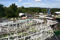 The popular Big Dipper coaster in Camden Park during the summer.