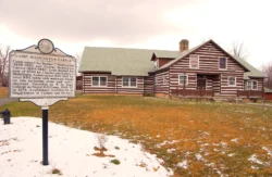 Exterior of the the main lodge at Camp Washington Carver