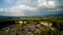 Aerial view of Canaan Valley Resort State Park during the summer.