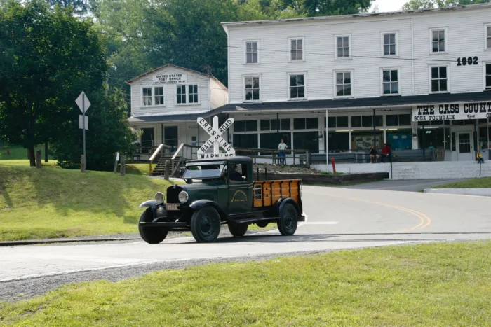 Antique truck in front of Cass Company Store