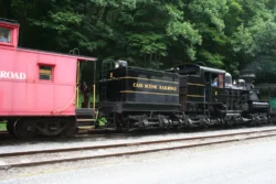 Vintage locomotive at Cass Scenic Railroad State Park
