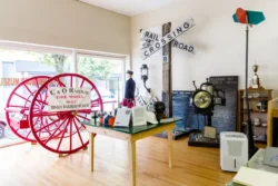 Exhibits inside the Hinton Railroad Museum.