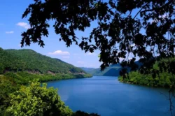 Wide shot of Bluestone State Park