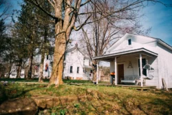 Wide shot of the The Inn at Abbot Farm during the spring in Wardensville, WV.