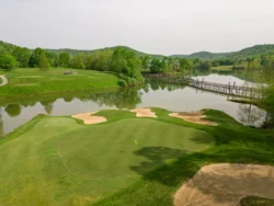 Wide shot of the Arnold Palmer Signature Golf Course at Stonewall Resort State Park