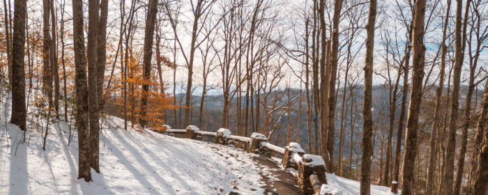 A beautiful winter day at Hawks Nest State Park