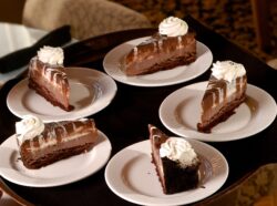 A tray full of decadent chocolate desserts at Chief Logan State Park