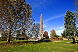 The monument at Tu-Endie-Wei State Park on a beautiful sunny day