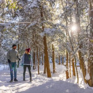 Winter, hike, couple, Blackwater Falls